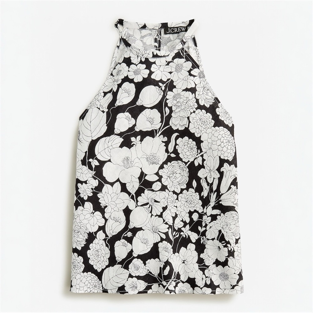 J.Crew Amber linen top in classic floral - size L - NWT